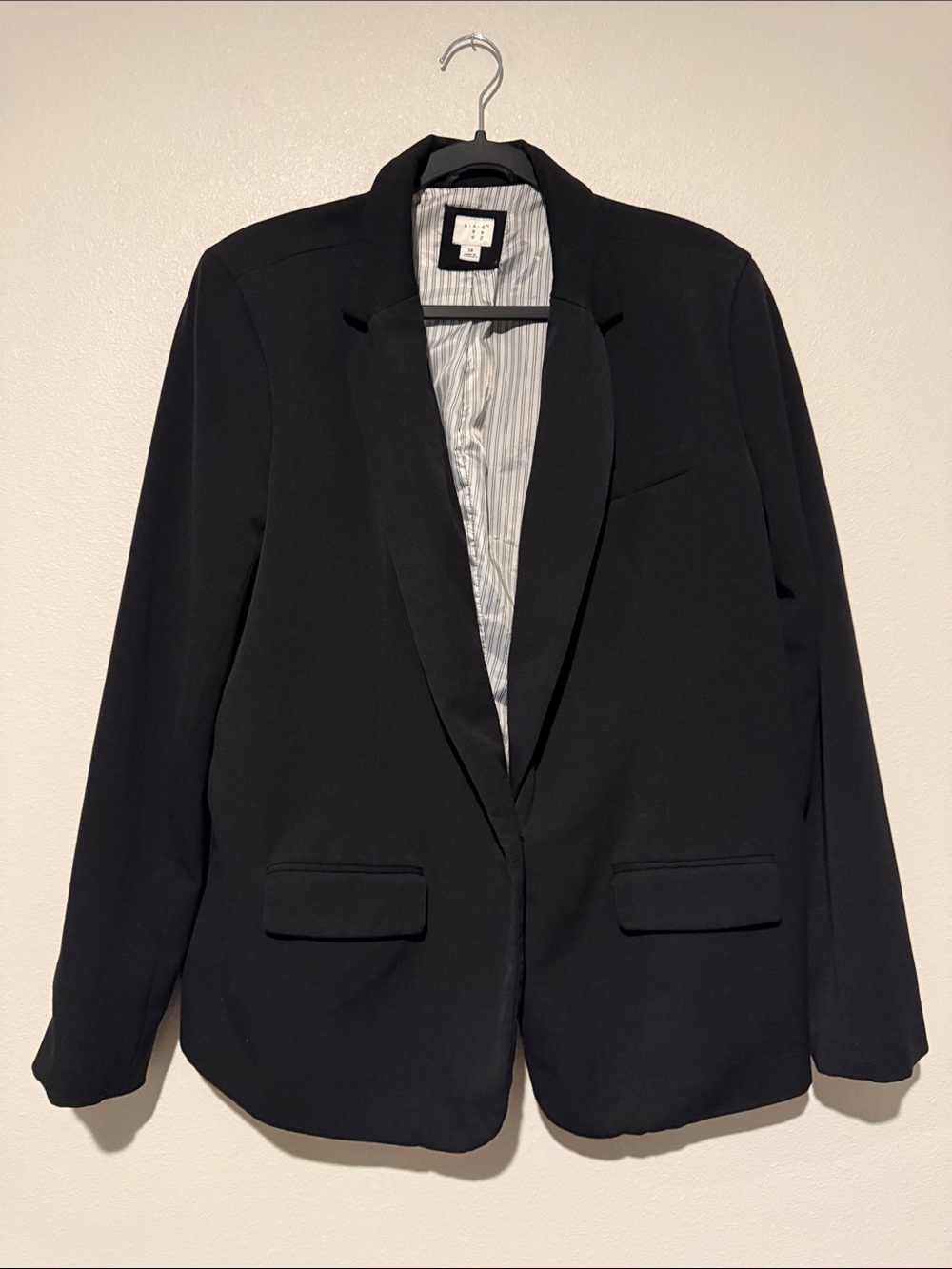 a new day Black Men's Blazer with Notch Lapel